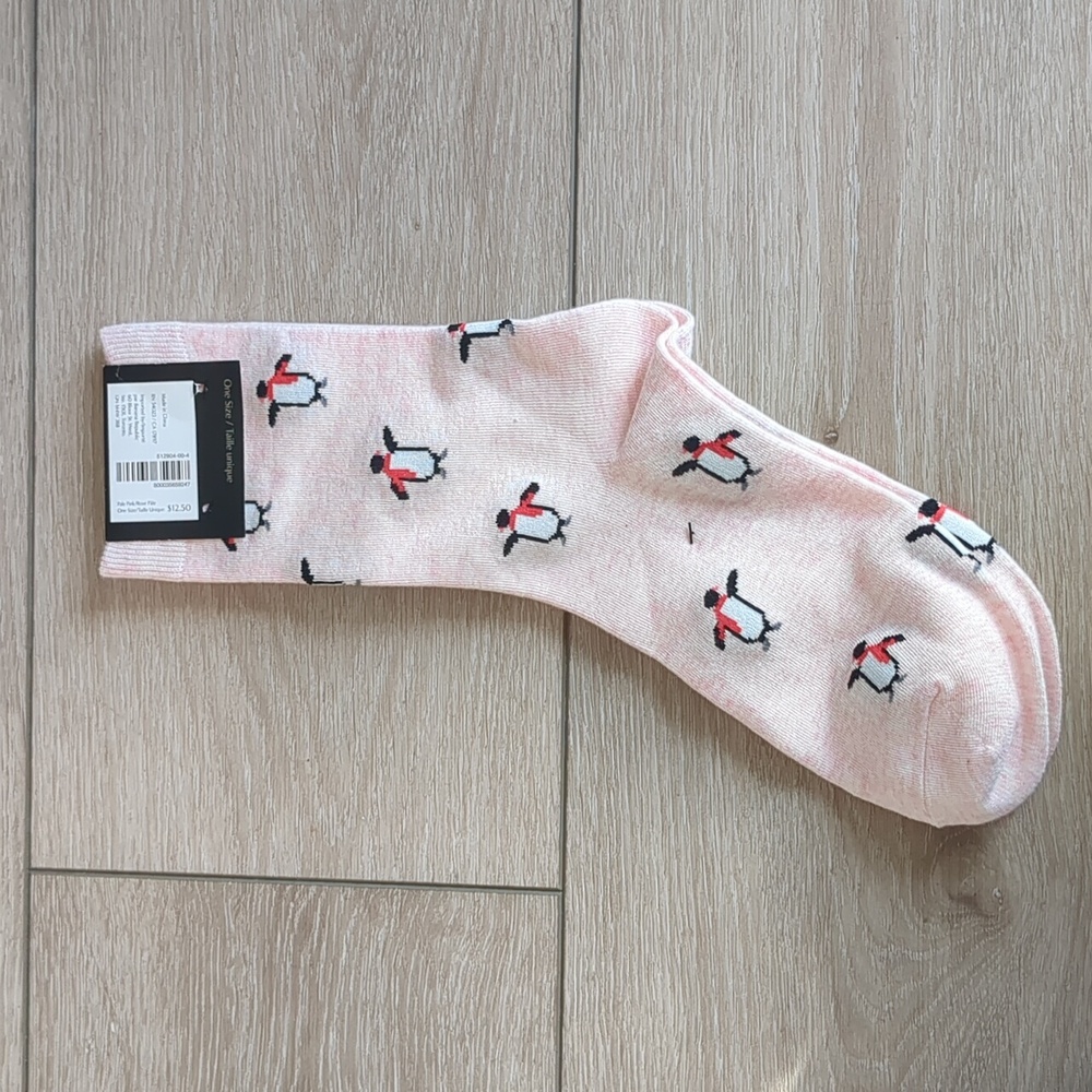 Pink Penguin Socks by Banana Republic - Picture 2 of 5
